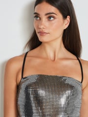 Silver Sequin Midi Dress - Image 3 of 7