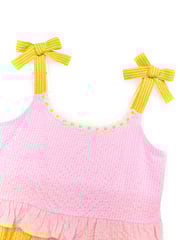 Nicole Miller Yellow Stripe Cotton Derss - Image 3 of 4