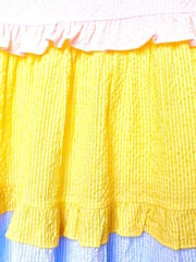 Nicole Miller Yellow Stripe Cotton Derss - Image 4 of 4