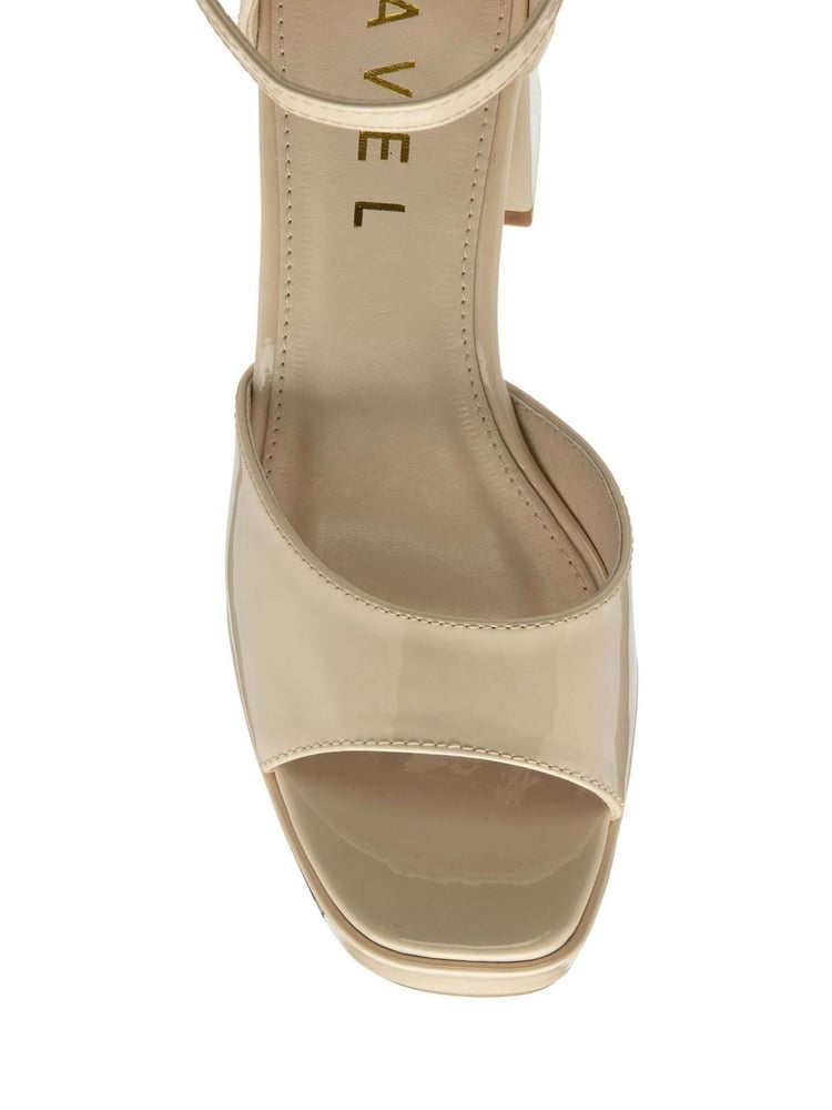 Ravel Cream Platform Open Toe Ankle Strap Sandals - Image 4 of 4 Ravel Cream Platform Open Toe Ankle Strap Sandals - Image 4 of 4