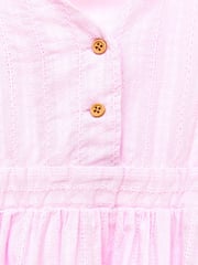 Nicole Miller Pink Jacquard 100% Cotton Dress - Image 5 of 5