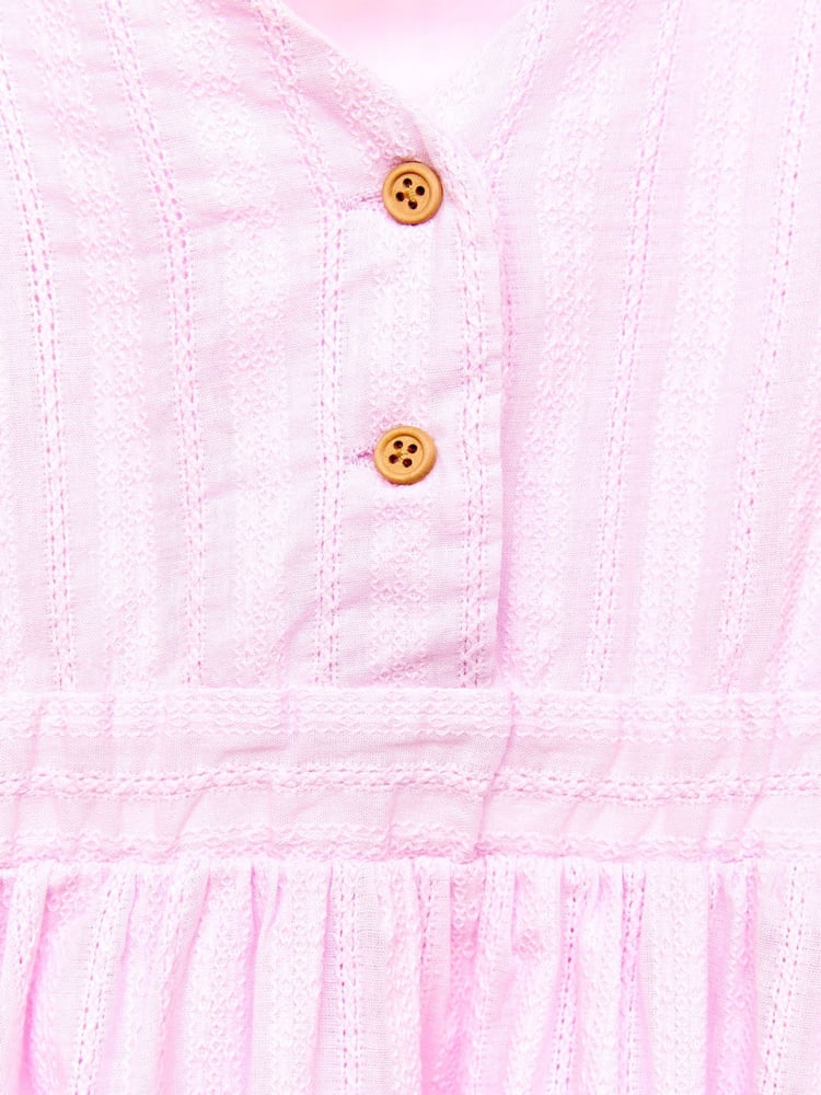 Nicole Miller Pink Jacquard 100% Cotton Dress - Image 5 of 5