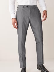 Light Grey Slim Fit Suit Trousers - Image 3 of 5