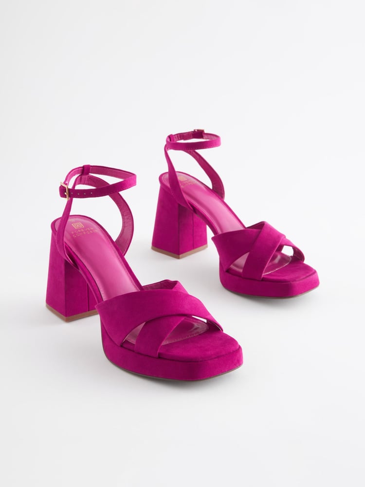 Pink Forever Comfort® Flare Platform Sandals - Image 2 of 6