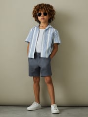 Reiss Airforce Blue Wicket 9-13 yrs Casual Chino Shorts - Image 3 of 6