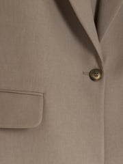 River Island Brown Relaxed Fit Roll Sleeve Blazer - Image 6 of 6