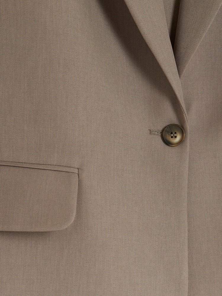 River Island Brown Relaxed Fit Roll Sleeve Blazer - Image 6 of 6