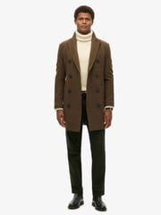 Superdry Deep Khaki Green Merchant Town Coat - Image 3 of 5