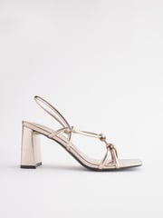 Gold Forever Comfort® Knotted Block Heel Sandals - Image 4 of 7