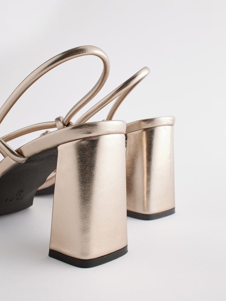 Gold Forever Comfort® Knotted Block Heel Sandals - Image 7 of 7
