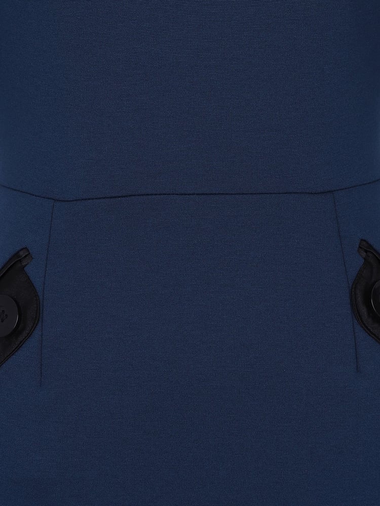 HotSquash Blue Contrast Collar Short Sleeved Dress - Image 4 of 4