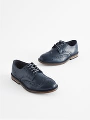 Navy Wide Fit (G) Leather Brogues - Image 1 of 6
