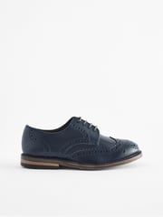Navy Wide Fit (G) Leather Brogues - Image 2 of 6