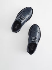 Navy Wide Fit (G) Leather Brogues - Image 6 of 6