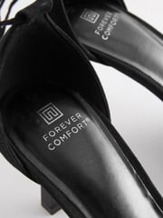 Black Forever Comfort® Point Toe Wrap Heel Shoes - Image 7 of 9