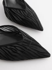Black Forever Comfort® Point Toe Wrap Heel Shoes - Image 8 of 9