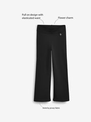 Black Regular Length Pull-On Cotton Rich Stretch Boot Cut School Trousers (3-16yrs) - Image 3 of 8