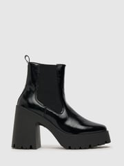 Schuh Anna Patent Black Platform Chelsea Boots - Image 1 of 4