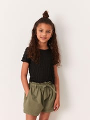 Black Textured T-Shirt (3-16yrs) - Image 2 of 5