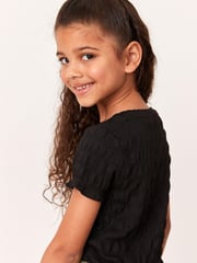 Black Textured T-Shirt (3-16yrs) - Image 3 of 5