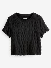 Black Textured T-Shirt (3-16yrs) - Image 4 of 5