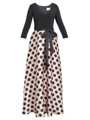 Gina Bacconi Pink Esther Spot Print Satin And Jersey Dress - Image 5 of 5