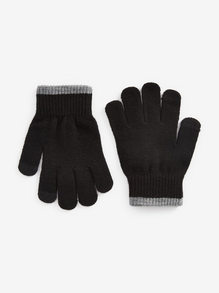 Black 3 Pack Touch Tip Magic Gloves (3-16yrs) - Image 2 of 2