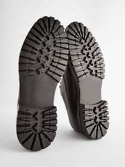 Brown Leather Cleated Sole Derby Shoes - Image 4 of 6