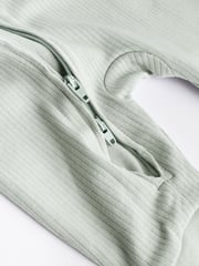Blue / Grey Baby Zip Sleepsuits 3 Pack (0-3yrs) - Image 6 of 8