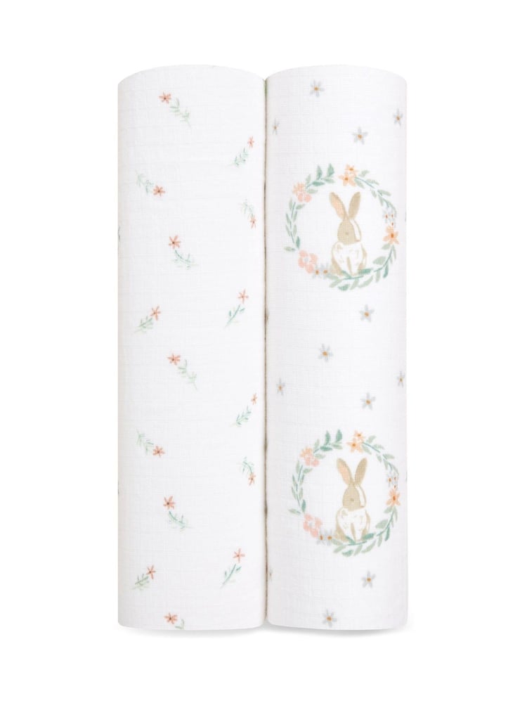 aden+anais Cream Essentials 100% Cotton Muslin Blanket 2 Packs - Image 2 of 4