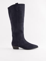 Navy Forever Comfort® Stitched Detail Western Boots - Image 2 of 5