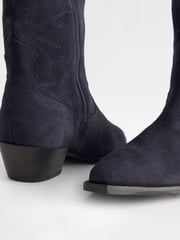 Navy Forever Comfort® Stitched Detail Western Boots - Image 3 of 5