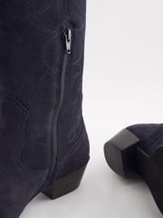 Navy Forever Comfort® Stitched Detail Western Boots - Image 5 of 5