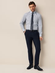 Blue Floral/Blue Textured Polka Dot Regular Fit Occasion Shirt And Tie Pack - Image 2 of 9