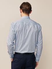 Blue Floral/Blue Textured Polka Dot Regular Fit Occasion Shirt And Tie Pack - Image 3 of 9