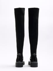 River Island Black Knit High Leg Boots - Image 5 of 5