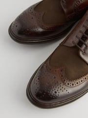 Brown Heritage Brogue Shoes - Image 4 of 6