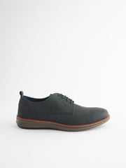 Navy Blue Leather Derby Shoes - Image 2 of 6
