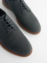 Navy Blue Leather Derby Shoes - Image 5 of 6