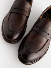 Brown Leather Penny Loafers - Image 6 of 6