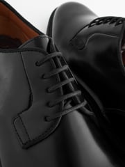 Black Leather Gloss Derby Shoes - Image 6 of 7