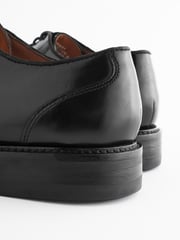Black Leather Gloss Derby Shoes - Image 7 of 7
