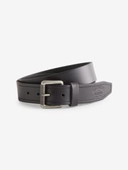 Superdry Black Badgeman Leather Logo Belt - Image 1 of 4