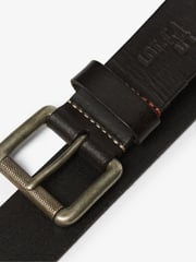 Superdry Black Badgeman Leather Logo Belt - Image 3 of 4