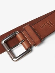 Superdry Tan Badgeman Leather Logo Belt - Image 3 of 4