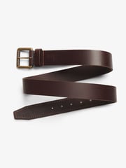 Superdry Brown Badgeman Leather Logo Belt - Image 2 of 5