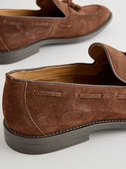 Brown Suede Tassel Loafers - Image 5 of 6