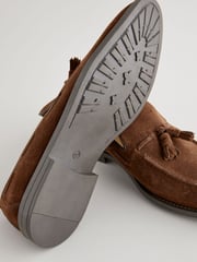 Brown Suede Tassel Loafers - Image 6 of 6