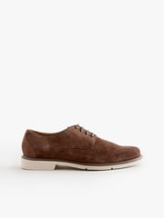 Brown Suede Derby Shoes - Image 2 of 6