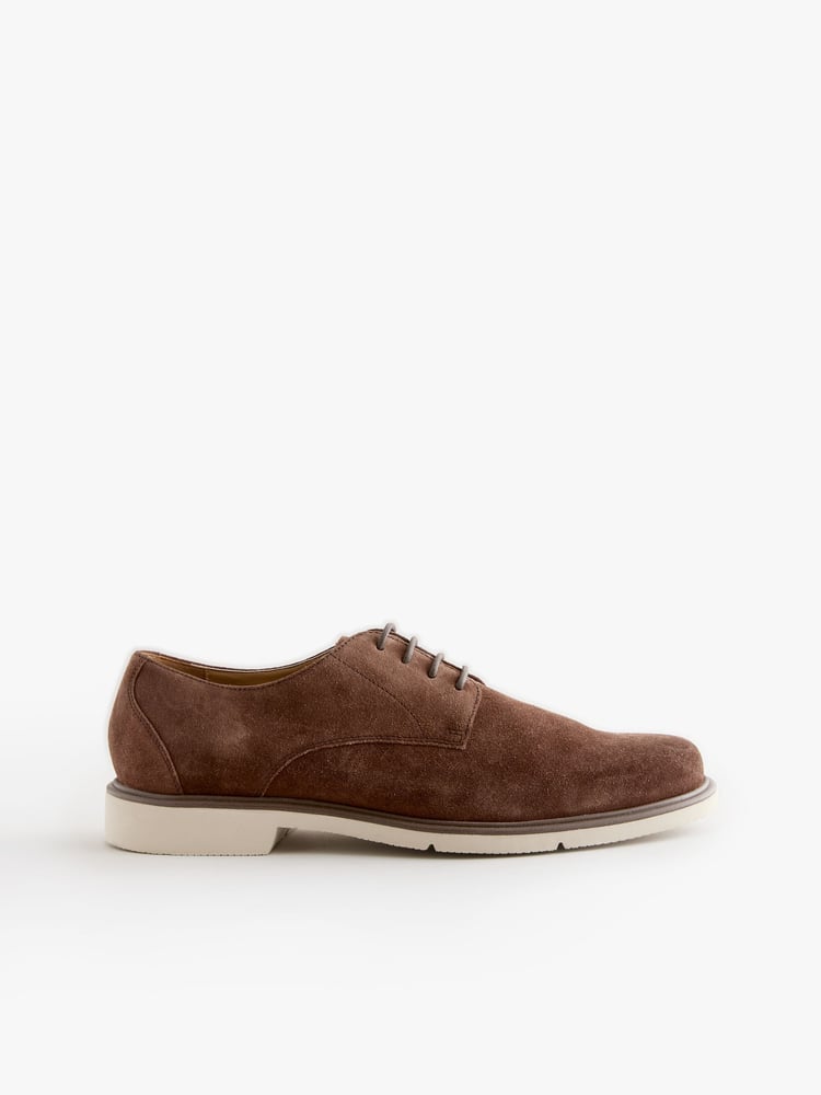 Brown Suede Derby Shoes - Image 2 of 6